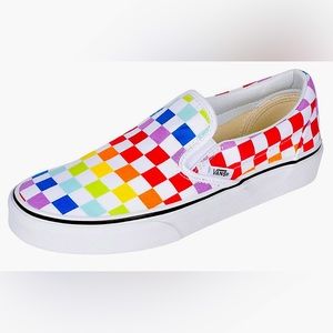 Vans Unisex Slip On Rainbow Chex Skate Shoe Sneaker Men’s 7.5 Women’s 9